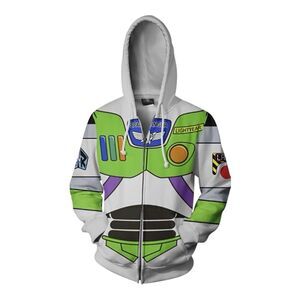Anime Hoodie Adult Small Cartoon Cosplay Costume 3D Oversized Buzz Space ranger